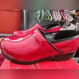 Red Sanita Clogs